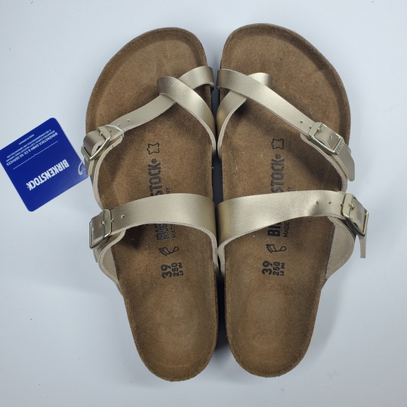 Birkenstock Metallic Gold Mayari Sandals - Picture 2 of 4